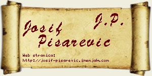 Josif Pisarević vizit kartica